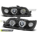 Přední světla, lampy Angel Eyes Peugeot 306 93-97 černé H1