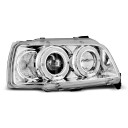 Přední světla, lampy Angel Eyes Renault Clio I 90-96 chromové H1