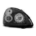 Přední světla, lampy Angel Eyes Renault Clio II 01-08 černé H1, CCFL kroužky