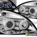 Přední světla, lampy Angel Eyes Renault Clio II 01-08 chromové H1