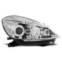 Přední světla, lampy Angel Eyes Renault Clio II 05-09 chromové H1