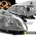 Přední světla, lampy Angel Eyes Renault Clio II 05-09 chromové H7