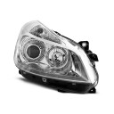 Přední světla, lampy Angel Eyes Renault Clio II 05-09 chromové H7