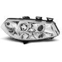 Přední světla, lampy Angel Eyes Renault Megane 02-05 chromové H1