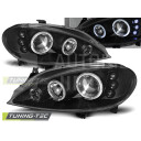 Přední světla, lampy Angel Eyes Renault Megane 99-02 černé H1