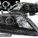 Přední světla, lampy Angel Eyes Toyota Camry 6 XV40 06-09 černé