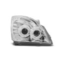 Přední světla, lampy Angel Eyes Toyota Land Cruiser 03-09 chromové