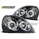 Přední světla, lampy Angel Eyes Toyota Yaris 99-03 černá H1