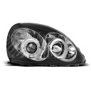 Přední světla, lampy Angel Eyes Toyota Yaris 99-03 černá H1