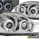 Přední světla, lampy Angel Eyes Toyota Yaris 99-03 chromové H1