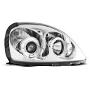 Přední světla, lampy Angel Eyes Toyota Yaris 99-03 chromové H1