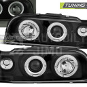 Přední světla, lampy Angel Eyes Volvo 850 92-96 černé H1