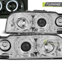 Přední světla, lampy Angel Eyes Volvo 850 92-96 chromové H1