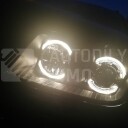 Přední světla, lampy Angel Eyes VW Bora 98-05 s mlhovkami, černá H7