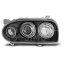 Přední světla, lampy Angel Eyes VW Golf III 91-97 černá 