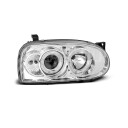 Přední světla, lampy Angel Eyes VW Golf III 91-97 chromová H1