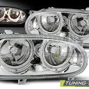 Přední světla, lampy Angel Eyes VW Golf III 91-97 chromová H7