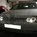 Přední světla, lampy Angel Eyes VW Golf IV 97-04 černá, s mlhovkami