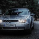 Přední světla, lampy Angel Eyes VW Golf IV 97-04 černá, s mlhovkami