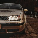 Přední světla, lampy Angel Eyes VW Golf IV 97-04 černá, s mlhovkami