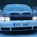 Přední světla, lampy Angel Eyes VW Golf IV 97-04 černá, s mlhovkami, H1