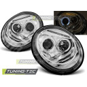 Přední světla, lampy Angel Eyes VW New Beetle 98-05 chromová H7