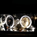 Přední světla, lampy Angel Eyes VW Passat B5 96-00 chromová H1