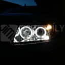 Přední světla, lampy Angel Eyes VW Passat B5 96-00 chromová H1