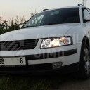 Přední světla, lampy Angel Eyes VW Passat B5 96-00 chromová H1