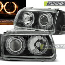 Přední světla, lampy Angel Eyes VW Polo 6N 94-99 černá H7