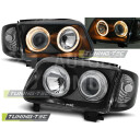 Přední světla, lampy Angel Eyes VW Polo 6N2 99-01 černá H7