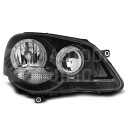 Přední světla, lampy Angel Eyes VW Polo 9N3 05-09 černá H7