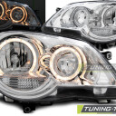 Přední světla, lampy Angel Eyes VW Polo 9N3 05-09 chromové H7