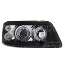 Přední světla, lampy Angel Eyes VW T5 Transporter, Multivan 03-09 černá