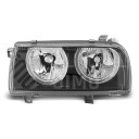Přední světla, lampy Angel Eyes VW Vento 92-98 černé H7