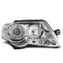 Přední světla, lampy Angel Eyes W Passat B6 3C 05-10 chromová H7