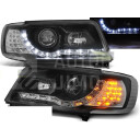 Přední světla, lampy AUDI 100 C4-DAYLIGHT Černá, LED blinkr