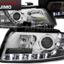 Přední světla, lampy AUDI A4 B6 00-04 - DAYLIGHT Chromová, H1