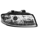 Přední světla, lampy AUDI A4 B6 00-04 - DAYLIGHT Chromová, H1