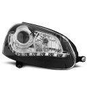 Přední světla, lampy bi-xenonové VW Golf V 03-08 Day light černé