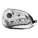 Přední světla, lampy bi-xenonové VW Golf V 03-08 Day light chromové