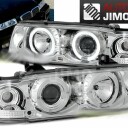 Přední světla, lampy BMW E36 ANGEL EYES Chromová