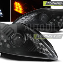 Přední světla, lampy Ford Focus 08-10 Day light, LED blinkr, černá