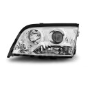 Přední světla, lampy Mercedes Benz C W202 93-00 chromová H7