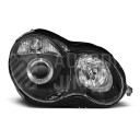 Přední světla, lampy Mercedes Benz C W203 00-04 černá H7