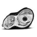 Přední světla, lampy Mercedes Benz C W203 00-04 chromová H7