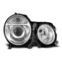 Přední světla, lampy Mercedes Benz E W210 99-03 chromová