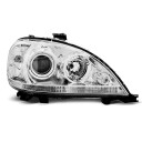 Přední světla, lampy Mercedes Benz ML W163 01-05 chromová