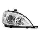 Přední světla, lampy Mercedes Benz ML W163 98-01 chromová H7