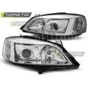 Přední světla, lampy Opel Astra G 98-08 chromová H7